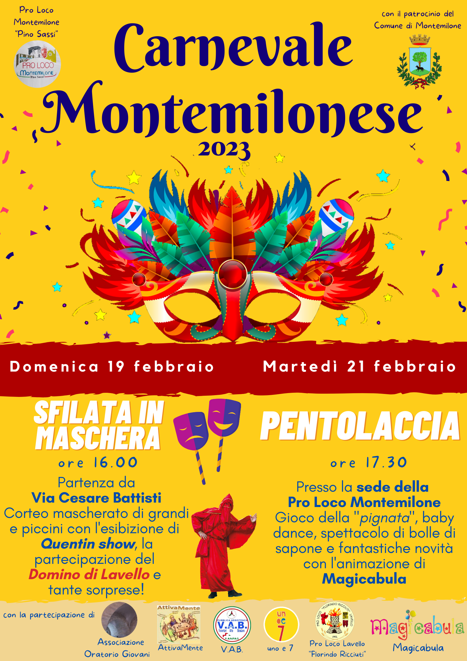 Al momento stai visualizzando Carnevale montemilonese 2023